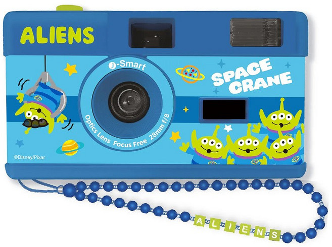 Disney PIXAR玩具總動員外星人半格底片相機 輕巧易攜帶 操作簡單 內置閃光燈, 1個, 01-KN-62
