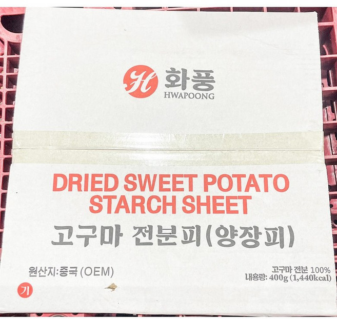 업소용 화풍 식자재 양장피 기계 400 gX 10 고구마 전분피 대용량, 400g, 10개