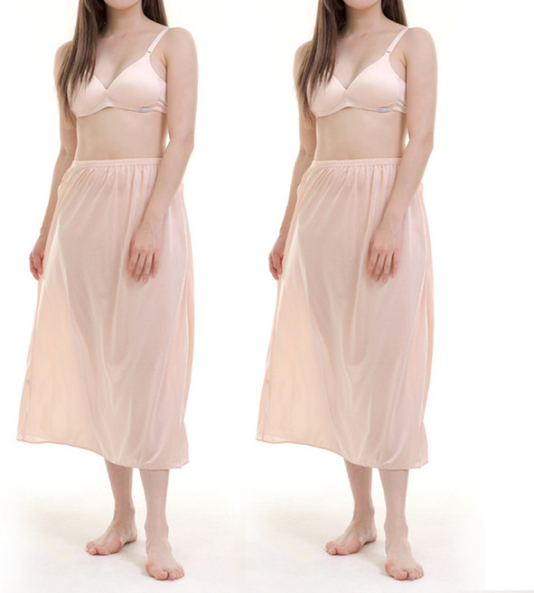 미소어패럴 국산 찰랑찰랑 비스코스 인견 속치마 2매 세트