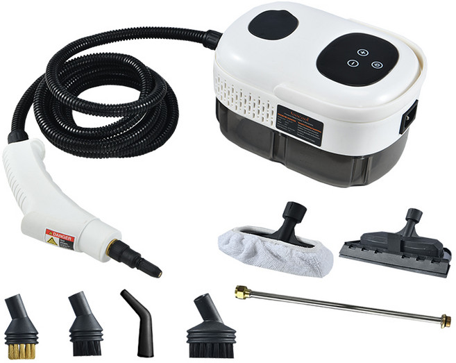 카토 소형 가정용 고압 고온 스팀 청소기 - 강력 살균 주방 기기 세탁기 싱크대 카펫 타일 유리까지 완벽 청소, 화이트TC-SC-001