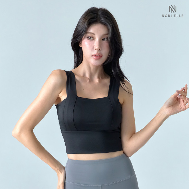 노리엘 여성 스포츠브라탑 요가커버업 요가 브라탑 2개 1세트