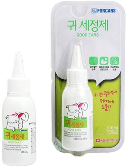 반려동물 귀청소 귀세정제 귀지관리 케어 100ml 2개