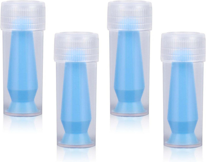 4pcs 공막 렌즈 삽입기 개별 박스 실리콘 플런저가 장착된 통풍 어플리케이터 단단한 RGP 보철물 눈을 편안하게 삽입할 수 있습니다파란색