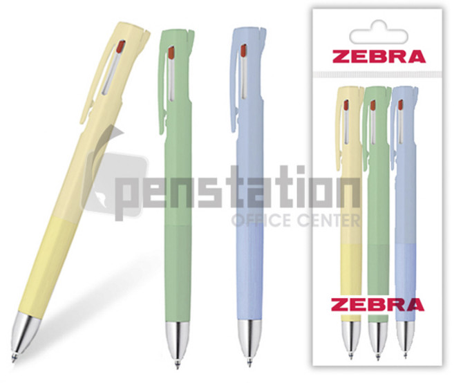 제브라 블렌3C 스모키 0.5mm 볼펜 3개 세트, 0.5설퍼옐로우1개+스프레이그린1개+섀도우블루1개 세트