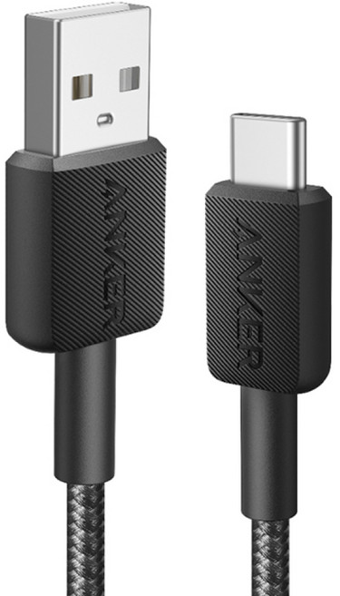 앤커 322 USB A타입-C타입 고속 충전케이블, 블랙, 1개