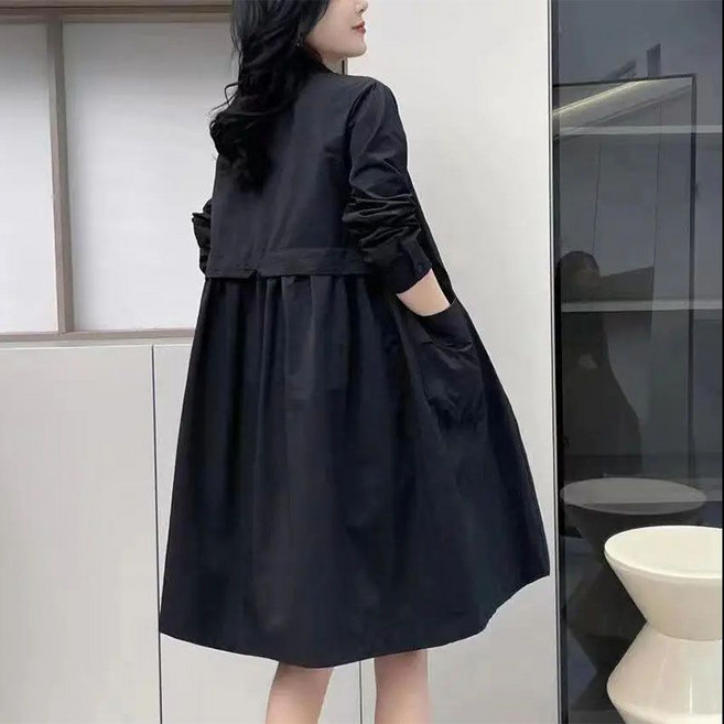 에쥬아 데일리 빅사이즈 트렌치코트 캐주얼 점퍼 40 50대 여성 하프 코트