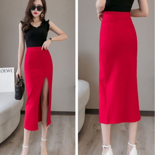 뉴욕멋쟁이 에이치 섹시트임 롱 스커트 (55~99사이즈까지)