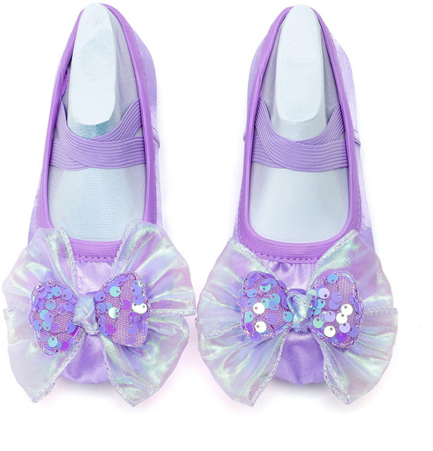 달콩슈 여아용 발레화 새틴 스팽글 리본 발레슈즈 DBS312