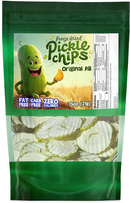 오리지널 딜 피클 칩 동결 건조 무지방 제로 칼로리 0.75온스, 오리지널 딜 피클 칩 동결 건조 무지방 제로 칼로리 0, 21g, 1개