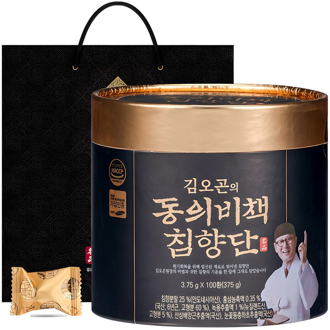 김오곤의 동의비책 침향단 100p + 쇼핑백, 375g, 1개