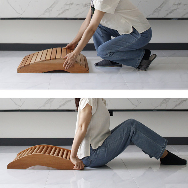 마호가니 원목 미니 쿠룬타 요가 스트레칭 자세교정 필라테스 g 달빛스토어, 판상형