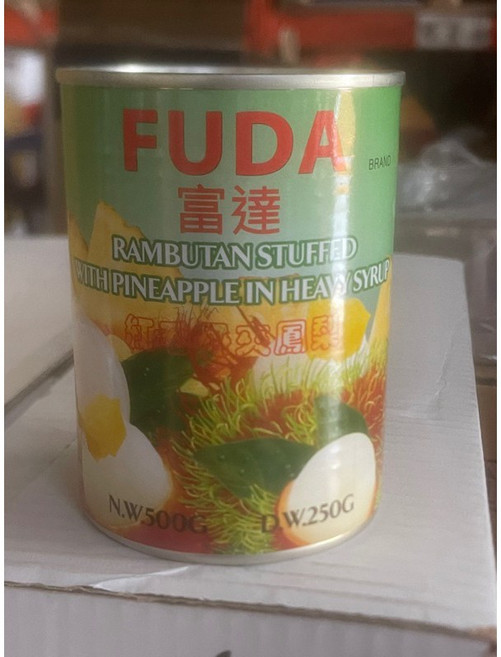 富達 龍鳳果鳳梨罐頭, 500g, 1個