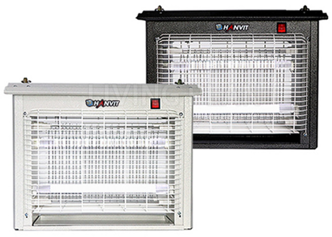 리빙플랜 전격살충기 LED램프 모기퇴치기 HS-2056BK (250평) 검정색, 블랙