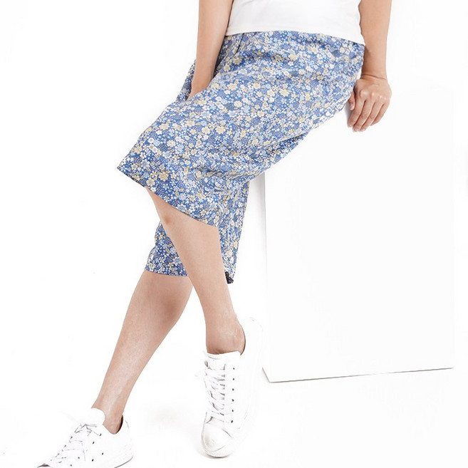 캐리루시 풍기 플로럴 인견 5부 7부 바지