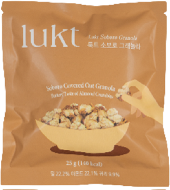 LUKT 소보로 그래놀라, 25g, 1개