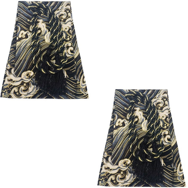 발통마켓 자동차 사무라이 야쿠자 튜닝 기어 커버, 2개, 파도(블랙)