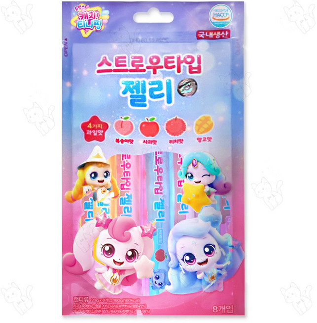 캐치티니핑 스트로우 젤리, 160g, 1개