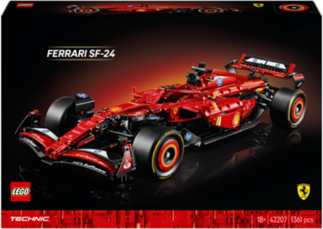 레고 테크닉 42207 페라리 SF 24 F1 레이스 카, 혼합색상, 1개