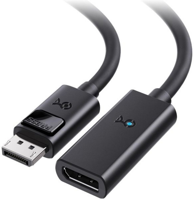 Cable Matters 단방향 324Gbps 능동 디스플레이포트 연장 케이블 성별 변환기 10피트 3미터 14 지원 8K 60Hz 및 HDR Oculus Rift S HTC, 10 ft, 1개