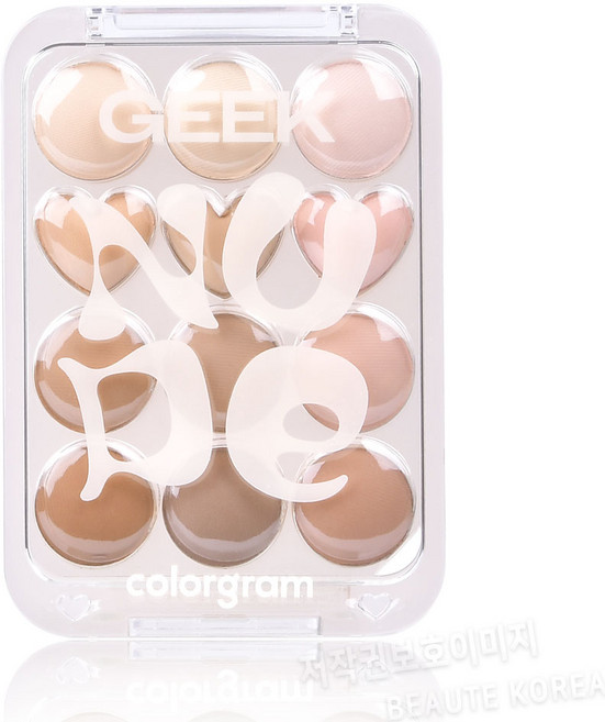 컬러그램 눈토리얼 아이 팔레트, 07 누드더하기긱은사랑, 1개
