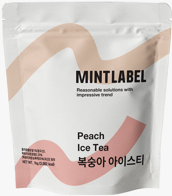 민트라벨 복숭아아이스티 파우더, 1kg, 1개입, 4개