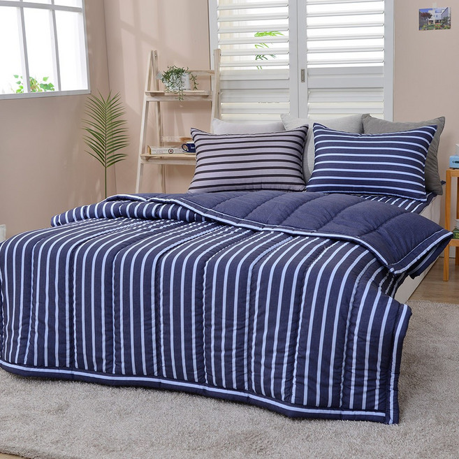 [이불+패드+베개커버+베개솜+방수패드] 가볍고 따뜻한 간절기 먼지없는 사계절 봄가을 차렵 이불 퀸사이즈 2인용 침구 퀸 Q 침대 패드 세트