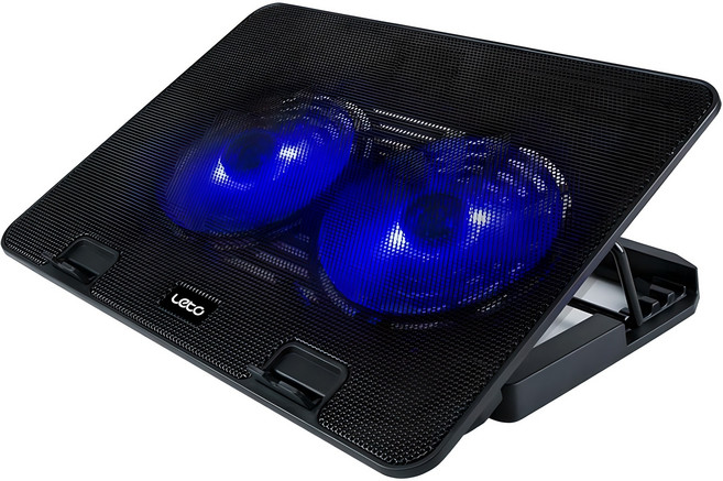 레토 메탈 듀얼쿨러 노트북 거치대 LCS-S01, 블랙, 1개