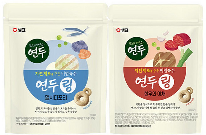 샘표 연두링 멸치디포리 140g+한우사골 80g (총55개입) 974026, 1개, 140g