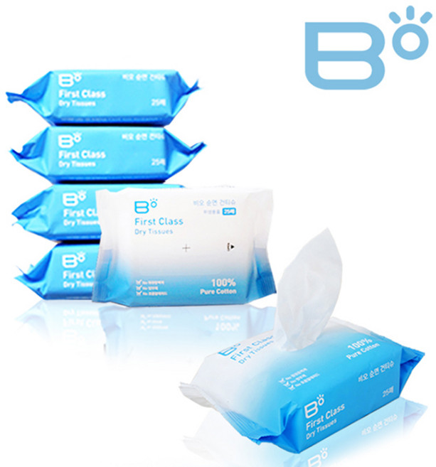 BO 순면 건티슈 리필형, 25매, 10개