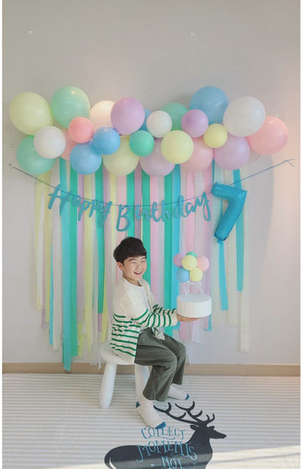 파티풍선 파스텔 스트리머 어린이날 풍선가랜드 패키기 키트 생일 천일 기념일 배경장식 포토존