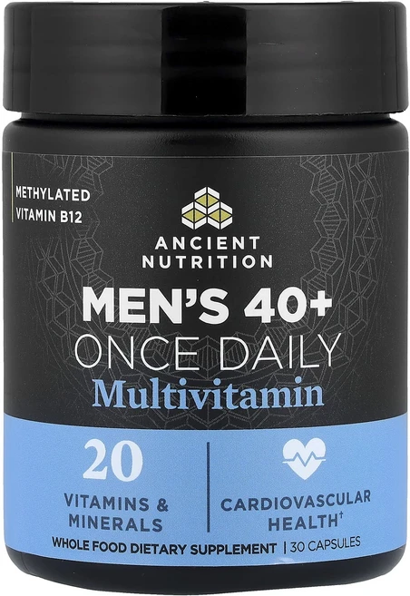 Ancient Nutrition 만 40세 이상 남성용 종합비타민 캡슐 30정, AncientNutrition만40세이상, 1개 - 쿠팡