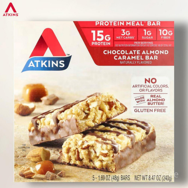 앳킨스 프로틴바 단백질바 초콜릿 아몬드 카라멜 5개 1통, 1개