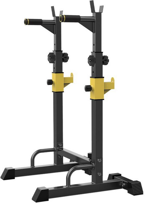 풀업 턱걸이 딥스바 친업 머신 딥스 철봉 바 랫타워 치닝디핑 운동기구 미니렉 캐쳐바 평행봉 피트니스 장비 홈 다기능 훈련 세트 분할 실내 팔 굴곡 및 확장 남성 성인 벤치 소형, 다기능 조절 가능 평행 바 스쿼트 랙 W02— 블