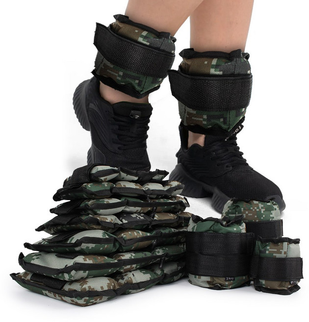 밀리터리 모래주머니 중량밴드 1~10kg 손목 발목 국방색 도트, 8kg