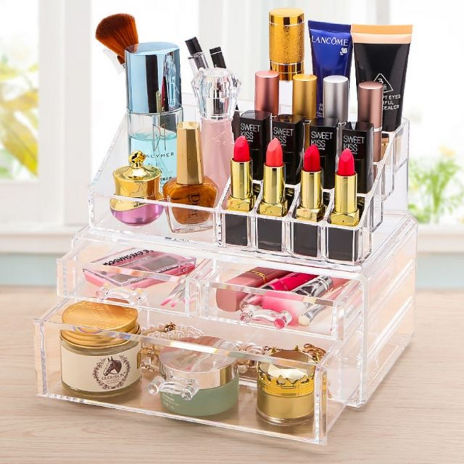 레이디와이 수납함 3단 정리 박스 보관 함 다용 수납 효율 정돈 선반 용기 서랍, 1개