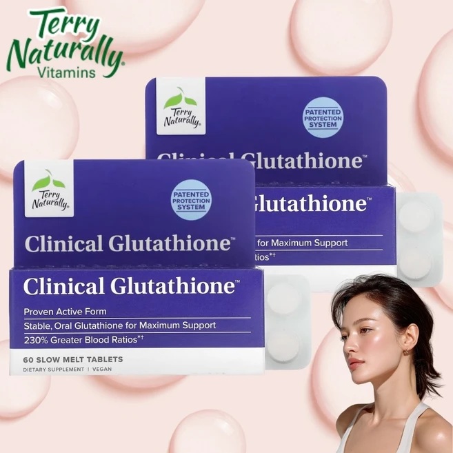 테리내추럴리 클리니컬 글루타치온 Reduced Glutathione 60정 2개 - 쿠팡