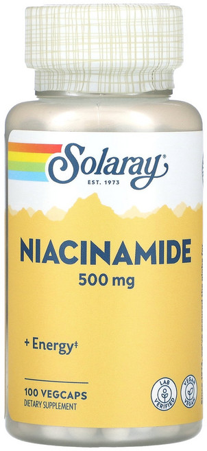 솔라레이 105052 나이아신아미드 500mg 100 식물성 캡슐, 1개, 100정