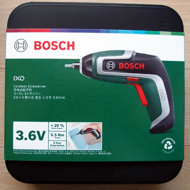 보쉬 IXO 3.6V 리튬이온 충전 스크루 드라이버
