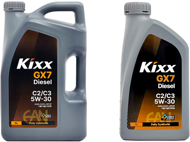 KIXX D1 C2 C3 5W30 6L 1개 + 1L 1개 디젤 엔진오일, 7L, GX7 Diesel C2/C3 5W30 6L+1L