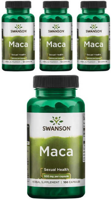 스완슨 마카 500mg 캡슐, 100정, 4개