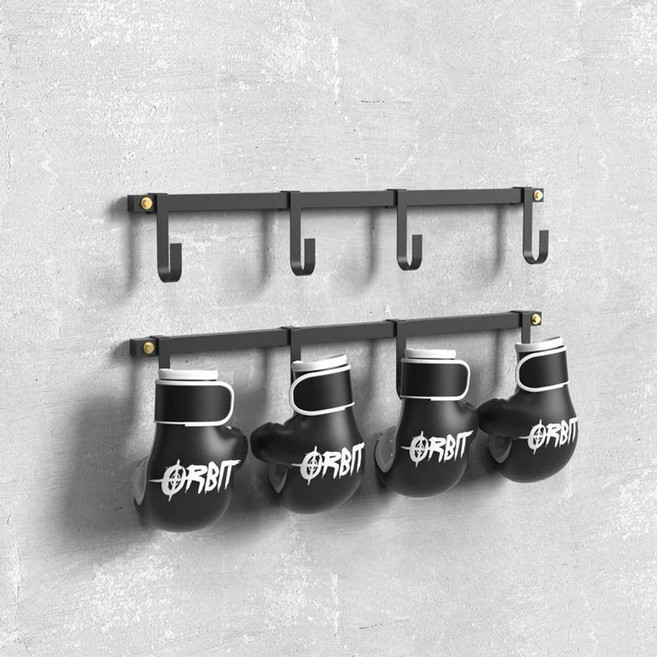 글러브 거치대 복싱 후크 권투 정리대 보관함 장비 무에타이, 화이트 2쌍 벽고정