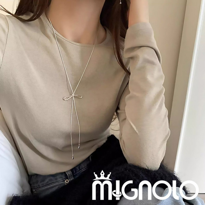 MIGNOLO 百搭簡約長鍊 韓國流行毛衣鍊 女生配飾