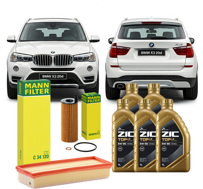 BMW X3 20d 14.04-17.07 X3 xDrive 20d xLine F25 B47D20 디젤 엔진오일세트 만필터+지크탑, 차량 정보 확인하였습니다.