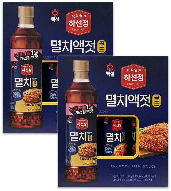 백설 하선정 멸치액젓골드 국산멸치 / 코스트코, 6개, 1kg