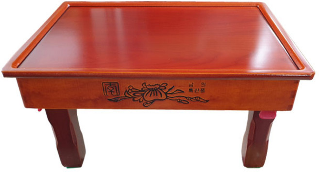 남원 밥상 찻상 향로상 2인 3인 4인 용 교자상 상 옻칠 원목 테이블 원터치 접이식 전통 가구, ( 4인용 )