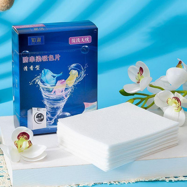 知淑 防串色吸色片 混洗無憂 納米技術, 1個, 共65 張 1盒裝,   80% 吸色功效