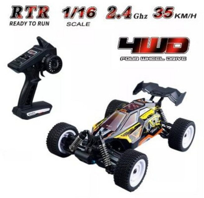 (알라샵) SCY16201 1/16 RC카 브러쉬드 오프로드 35 km/h 알씨 버기 차량, 배터리 1개 (1300미리), SCY16201_green, 1개