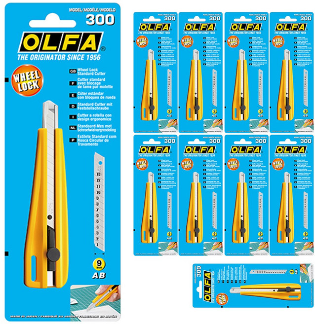 올파 다용도커터칼 300 (9mm)장판칼/컷터칼/전문가용, 10개