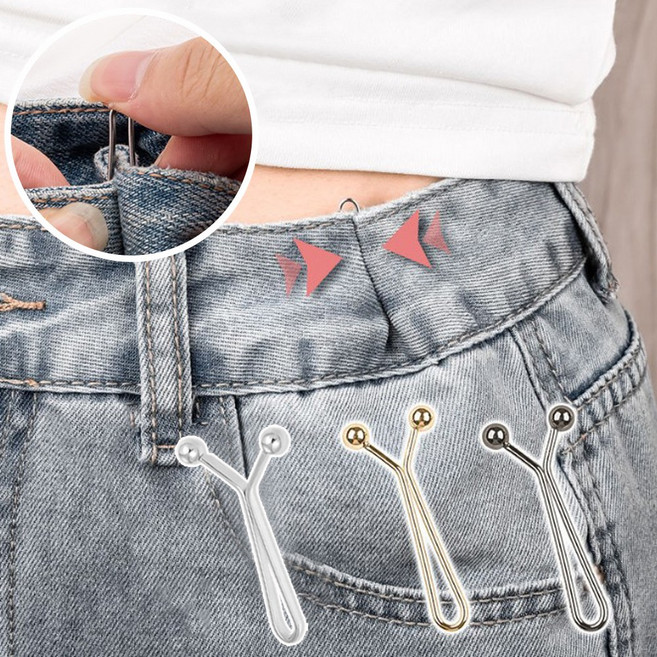 별오점 바지 허리 줄이기 옷핀 y핀 조절 클립 12p, 실버, 12개