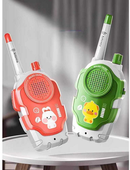 어린이용 무전기 야외 10km 장난감 대화 교육용, 3. 500M 녹색 오리 한 쌍(배터리)